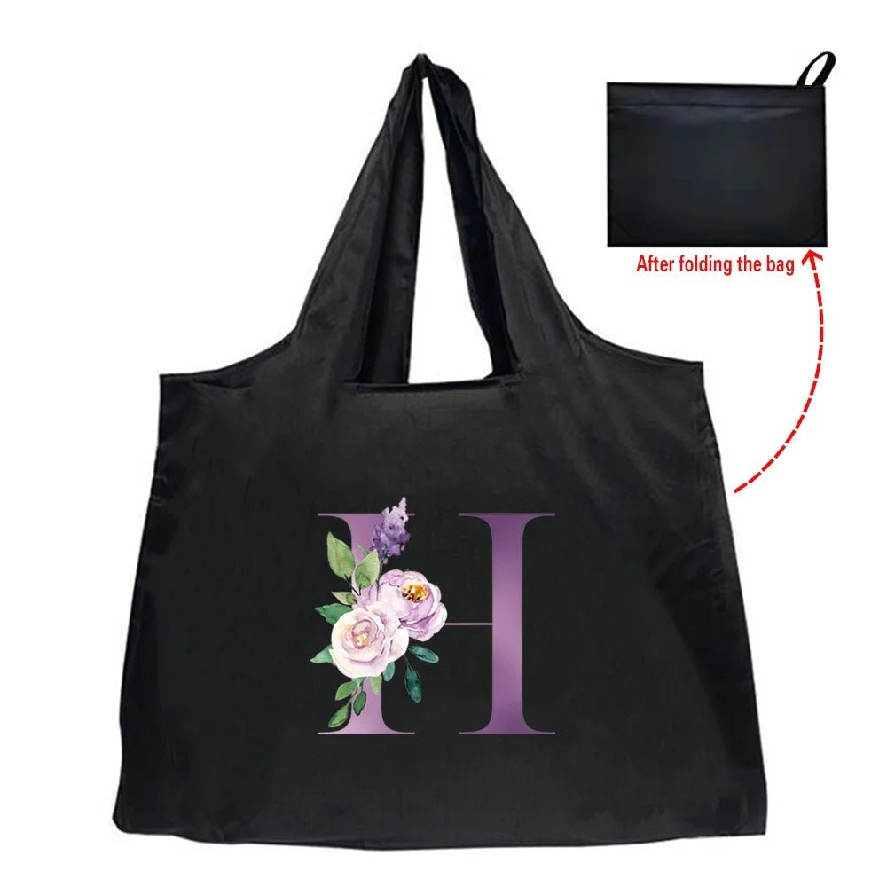 Eco - Friendly Shopping Bag - Purple Letter Series - WIVAStore