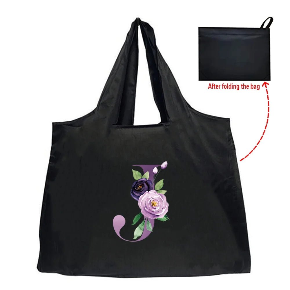 Eco - Friendly Shopping Bag - Purple Letter Series - WIVAStore