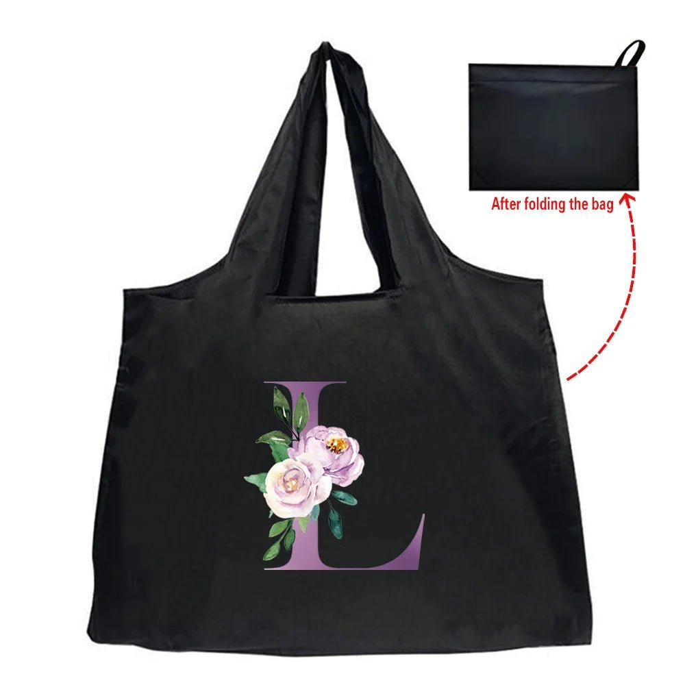 Eco - Friendly Shopping Bag - Purple Letter Series - WIVAStore