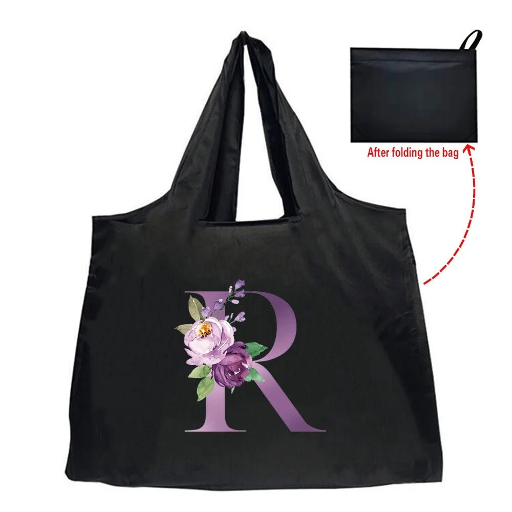 Eco - Friendly Shopping Bag - Purple Letter Series - WIVAStore