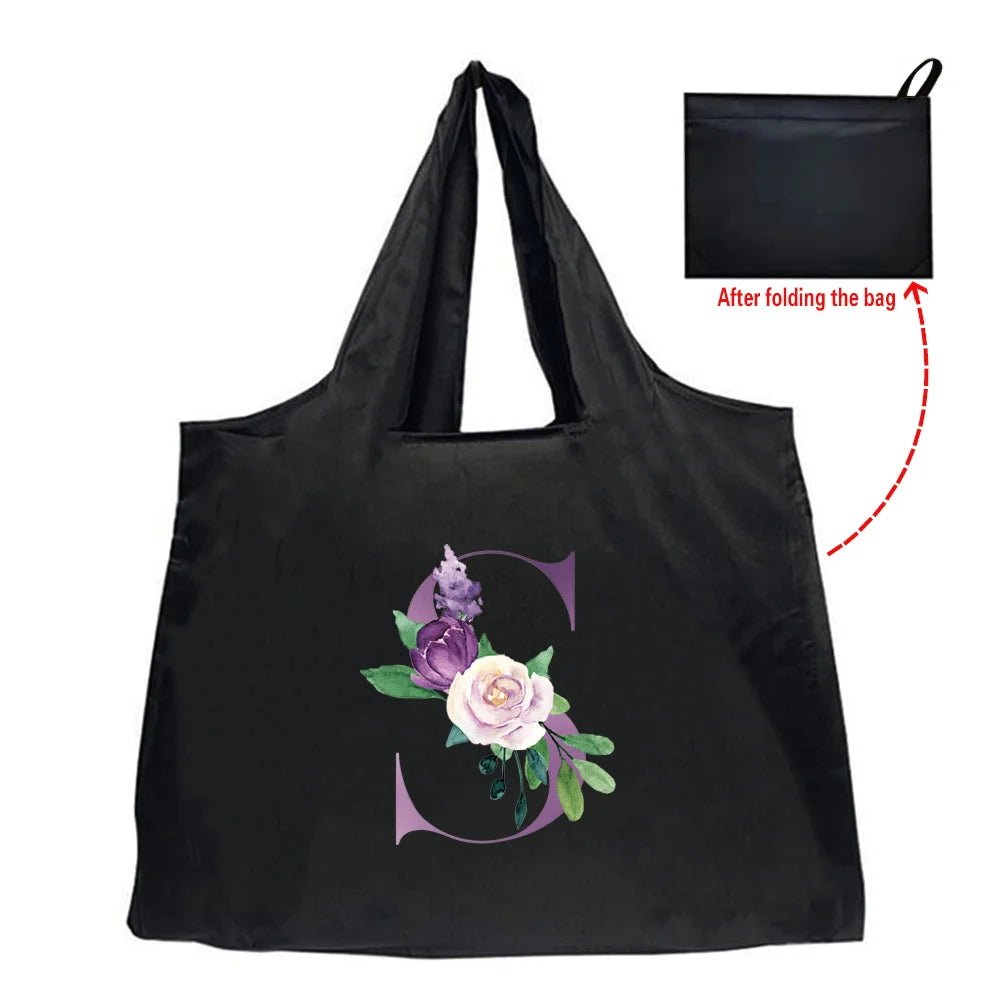 Eco - Friendly Shopping Bag - Purple Letter Series - WIVAStore