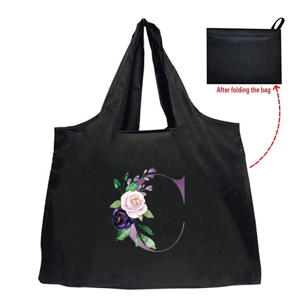 Eco - Friendly Shopping Bag - Purple Letter Series - WIVAStore