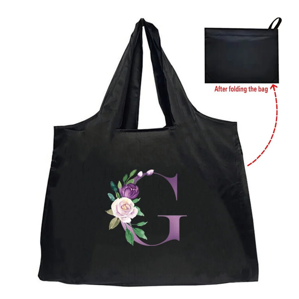 Eco - Friendly Shopping Bag - Purple Letter Series - WIVAStore