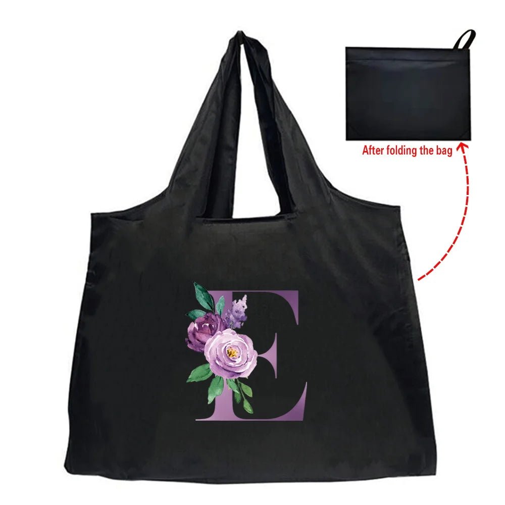 Eco - Friendly Shopping Bag - Purple Letter Series - WIVAStore