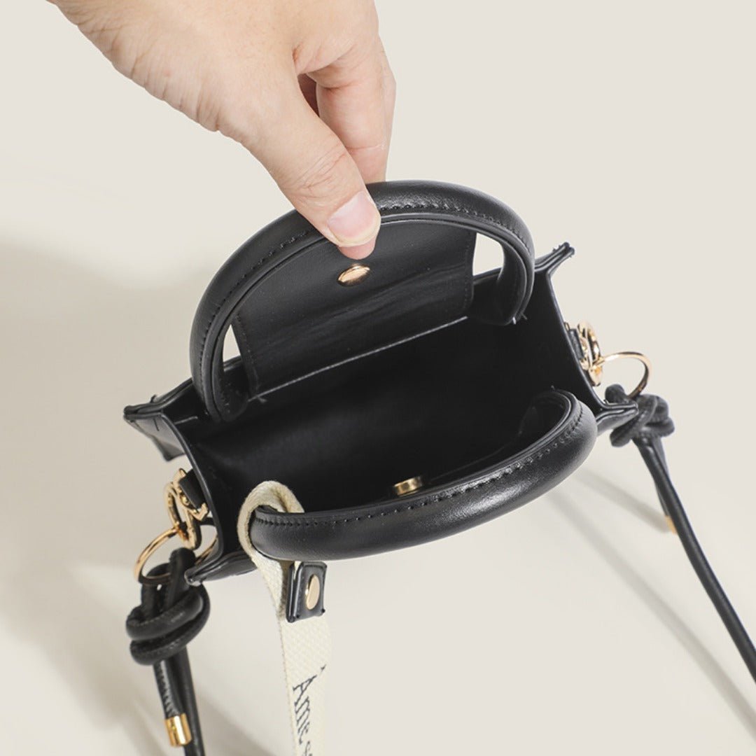 Embroidery small square bag crossbody, versatile casual shoulder bag, Crossbody tote bag small - WIVAStore