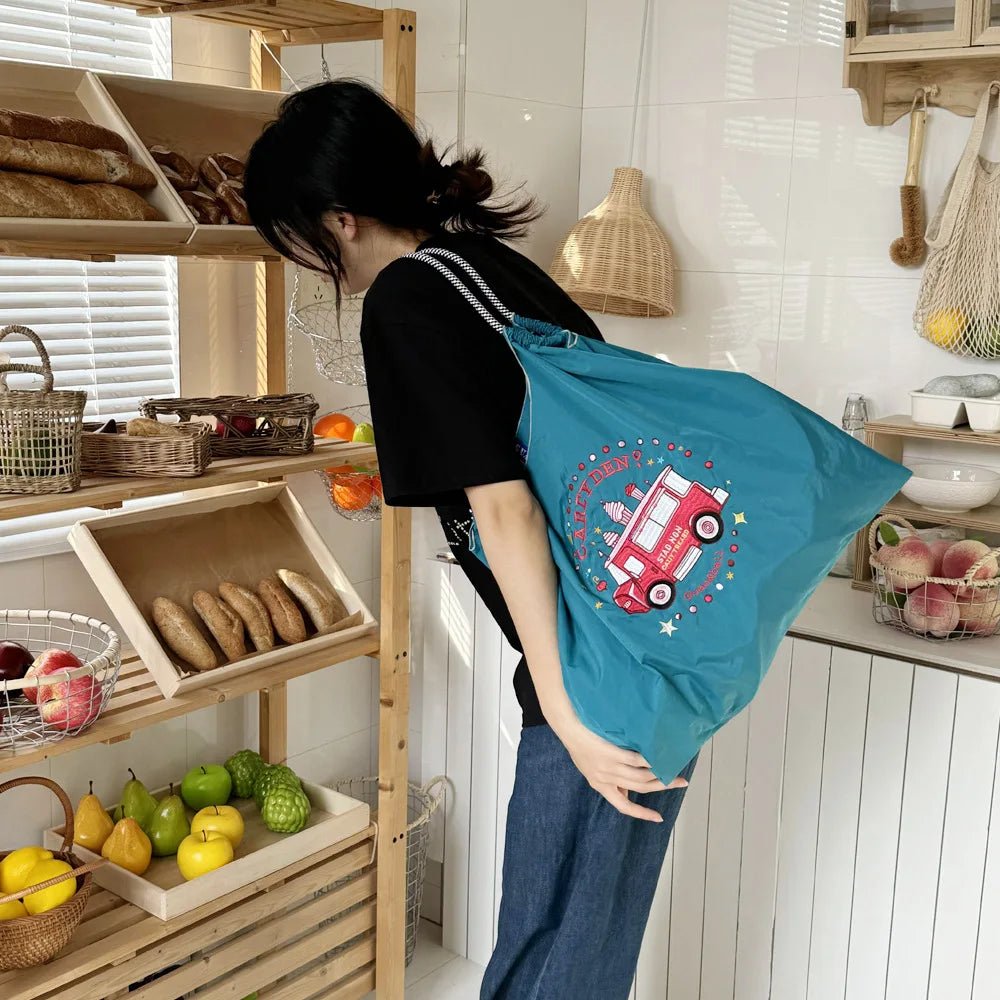 Exquisite Embroidered Waterproof Nylon Eco - friendly Shopping Bag - WIVAStore
