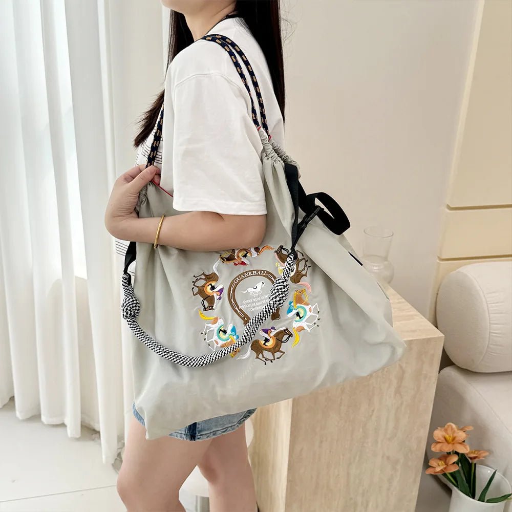 Exquisite Embroidered Waterproof Nylon Eco - friendly Shopping Bag - WIVAStore