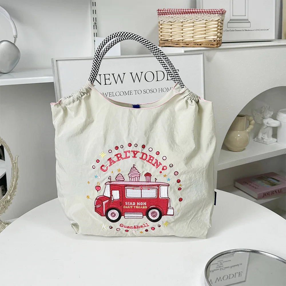 Exquisite Embroidered Waterproof Nylon Eco - friendly Shopping Bag - WIVAStore