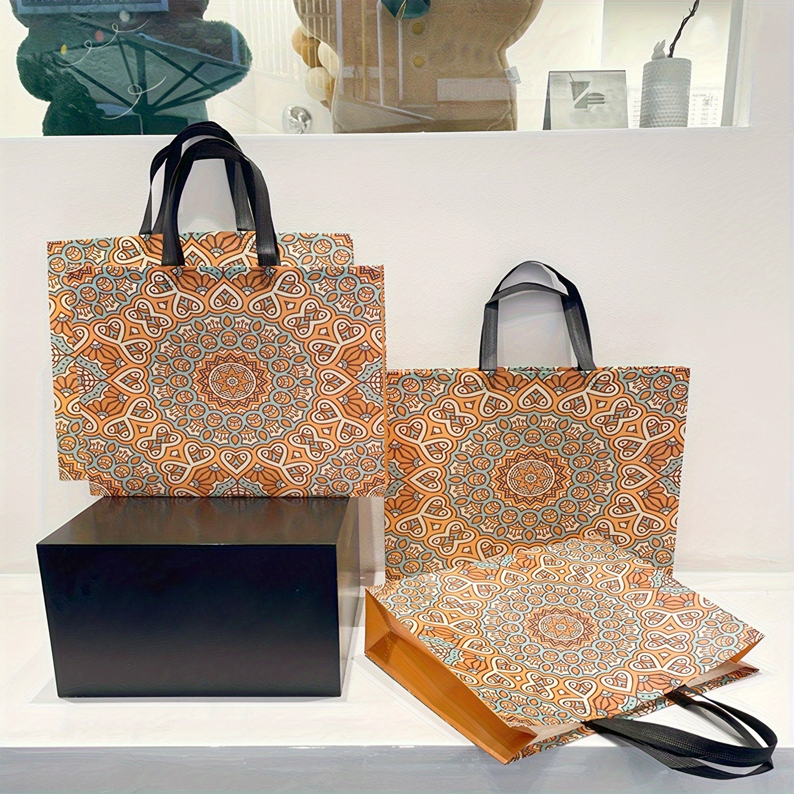 Reusable Gift Bags Set of 12 with Handles - Eco-Friendly and Shrink-Resistant