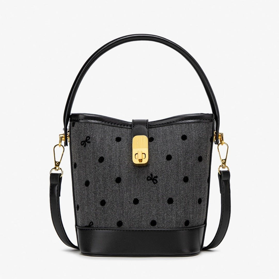 Fashion casual bucket bag, simple handbag, small tote bag, versatile commuter shoulder Crossbody bag - WIVAStore