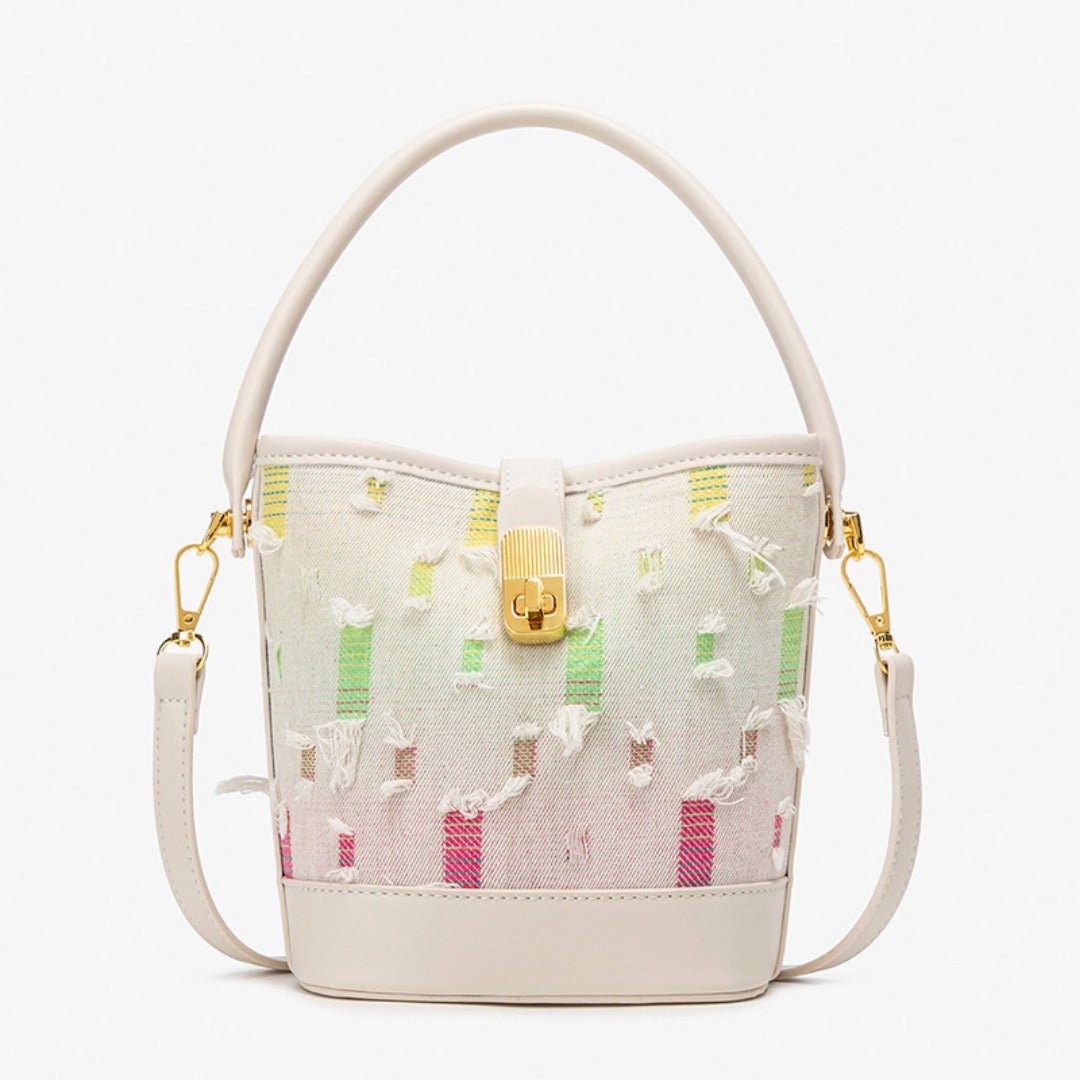Fashion casual bucket bag, simple handbag, small tote bag, versatile commuter shoulder Crossbody bag - WIVAStore