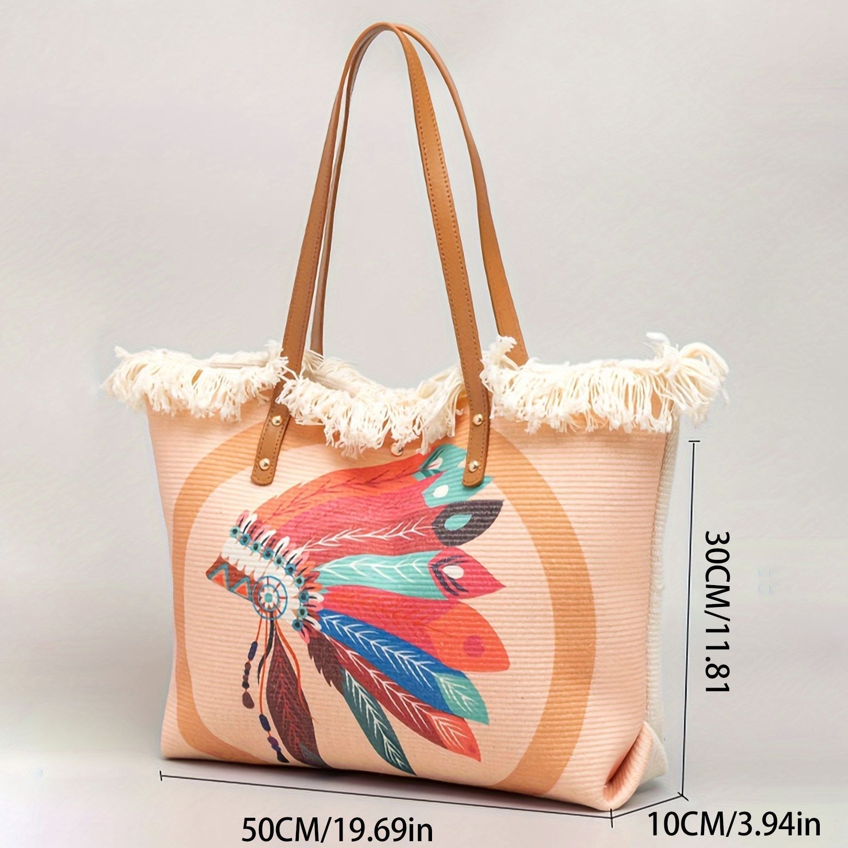 Fashion Large Tote Bag – High - Aesthetic Printed Handbag, Ethnic Style Travel Shoulder Shopper - WIVAStore