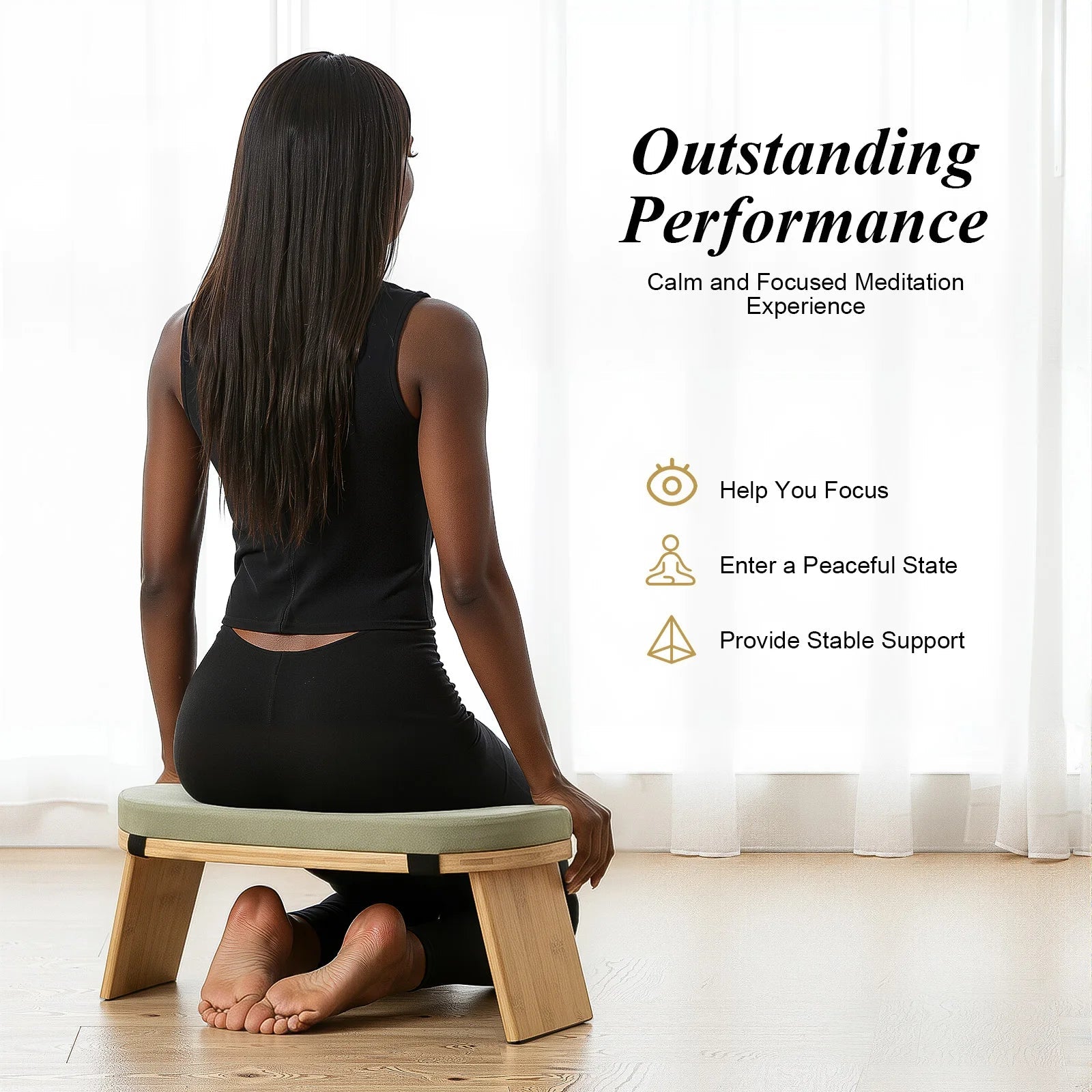 Foldable Kneeling Meditation Bench - WIVAStore