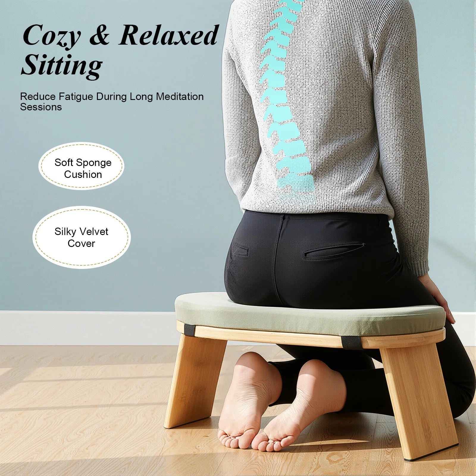 Foldable Kneeling Meditation Bench - WIVAStore