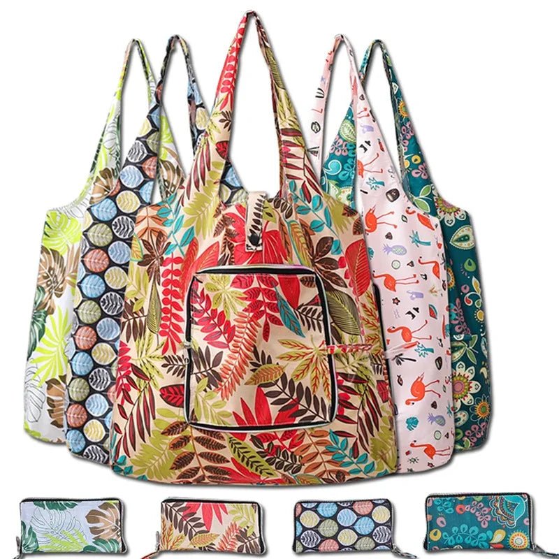 Foldable Tote Bag Portable Cloth Eco Grocery Bag - WIVAStore