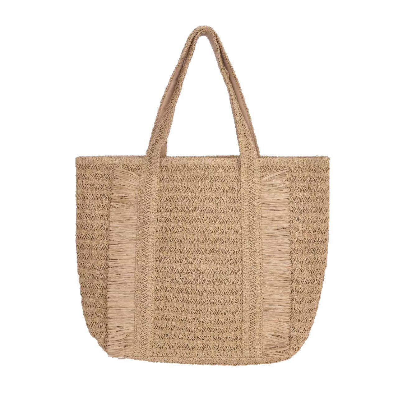 Handwoven Straw Beach Tote – Women’s Vacation Shoulder Bag, Large Capacity Woven Purse - WIVAStore