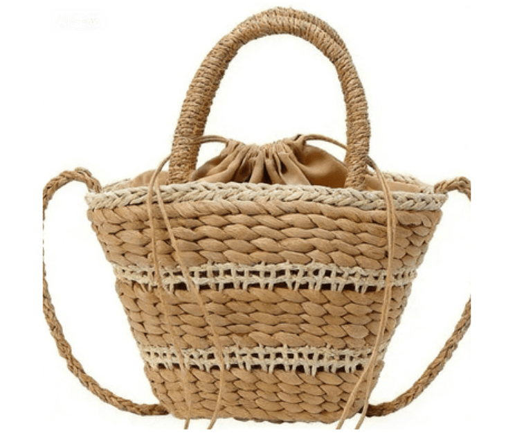 Handwoven Straw Shoulder Bag – Women's Exquisite Beach Vacation Purse, Premium Resort Tote - WIVAStore