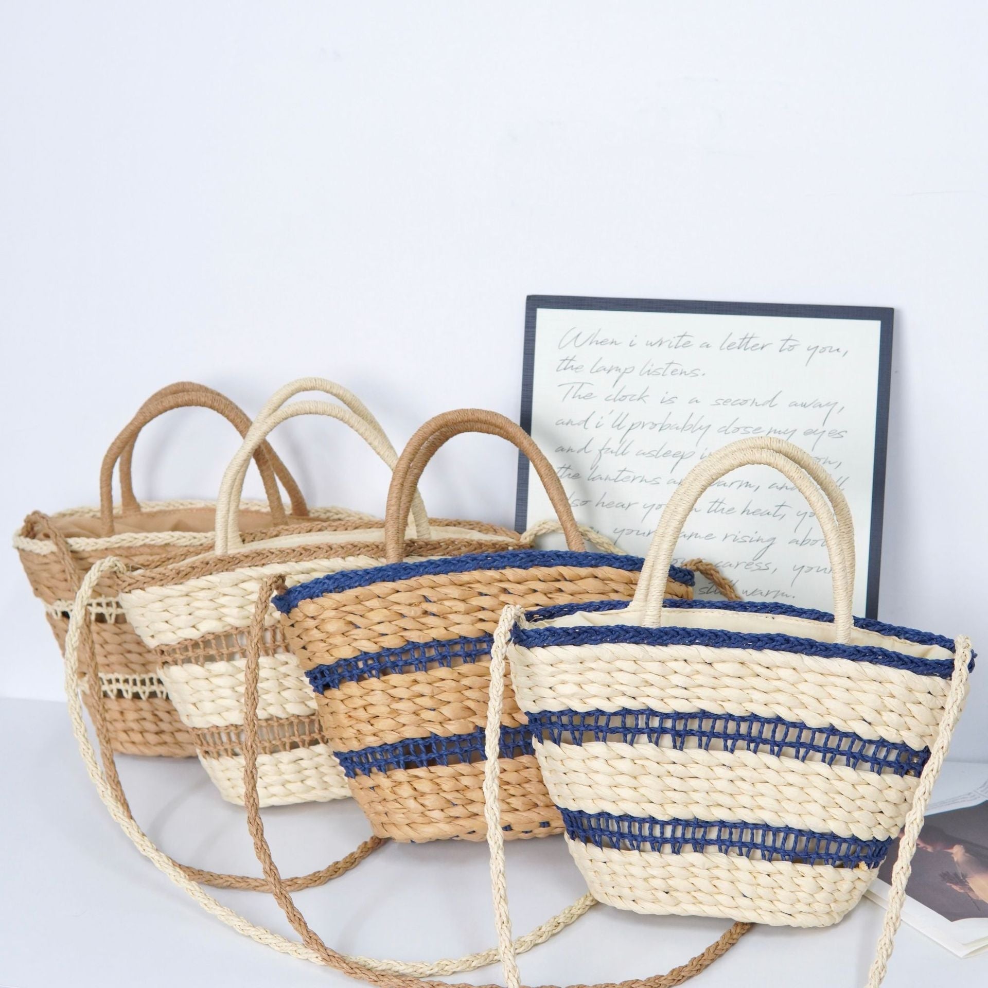 Handwoven Straw Shoulder Bag – Women's Exquisite Beach Vacation Purse, Premium Resort Tote - WIVAStore