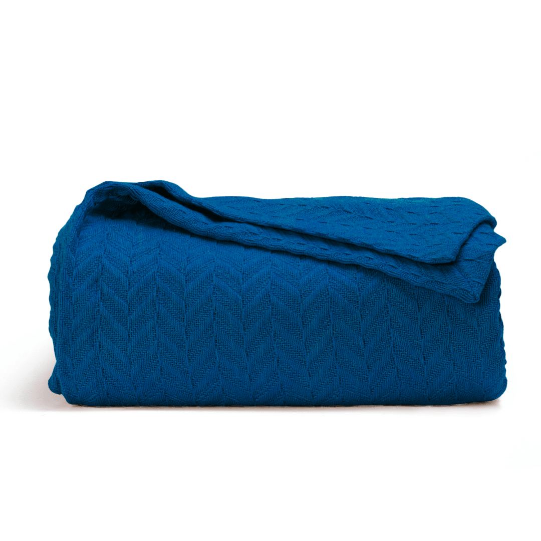 Herringbone Cotton Blanket - WIVAStore