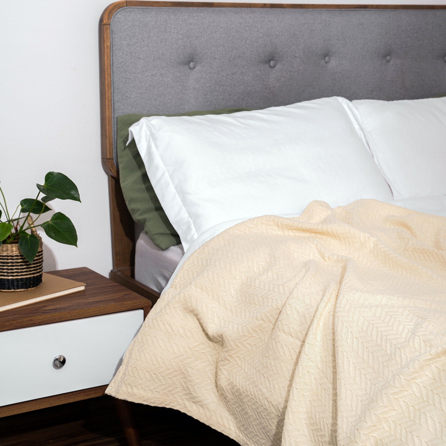 Herringbone Cotton Blanket - WIVAStore