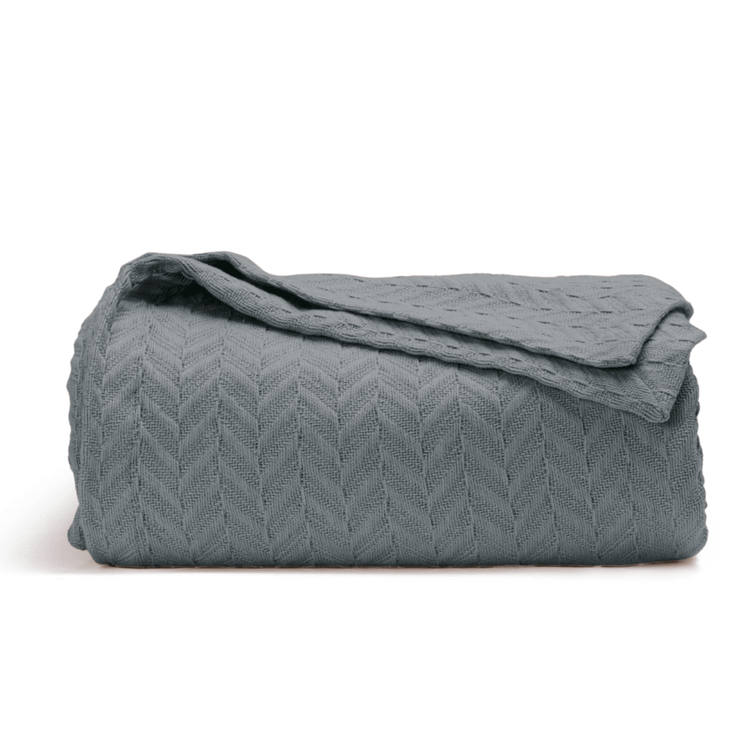 Herringbone Cotton Blanket - WIVAStore
