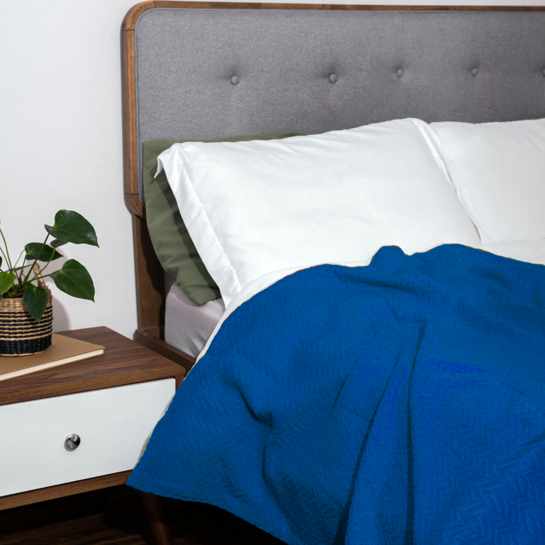 Herringbone Cotton Blanket - WIVAStore