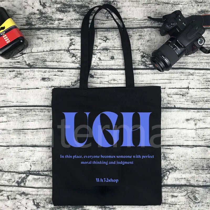 Kpop Tote Bag Aesthetic Shopper Ugh Casual Bag - WIVAStore