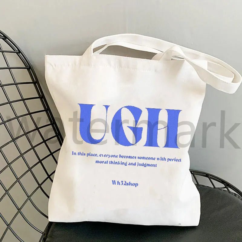 Kpop Tote Bag Aesthetic Shopper Ugh Casual Bag - WIVAStore