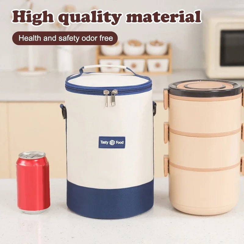 Large Capacity Cylindrical Insulated Lunch Box - WIVAStore