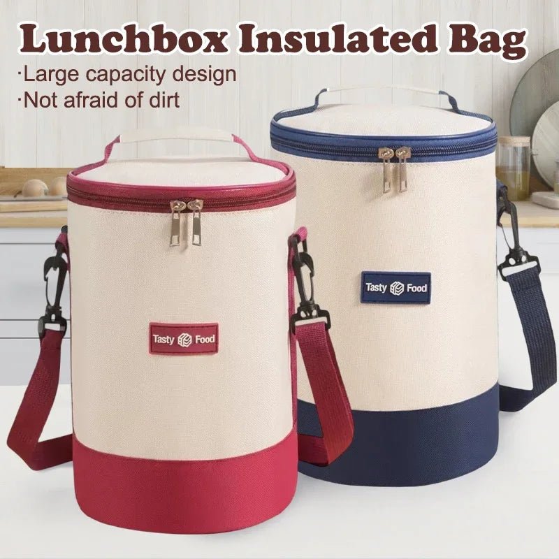Large Capacity Cylindrical Insulated Lunch Box - WIVAStore