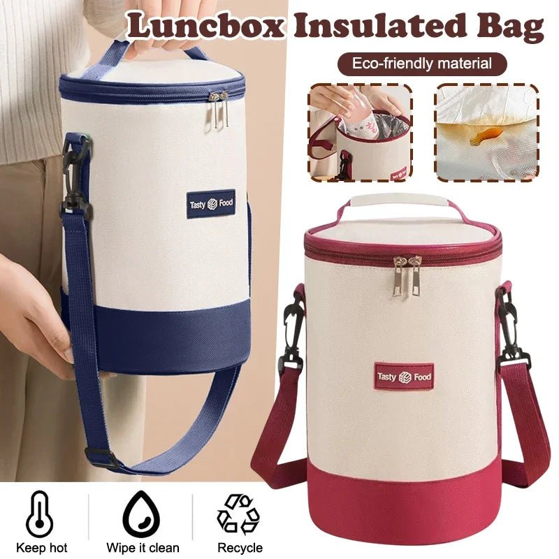 Large Capacity Cylindrical Insulated Lunch Box - WIVAStore