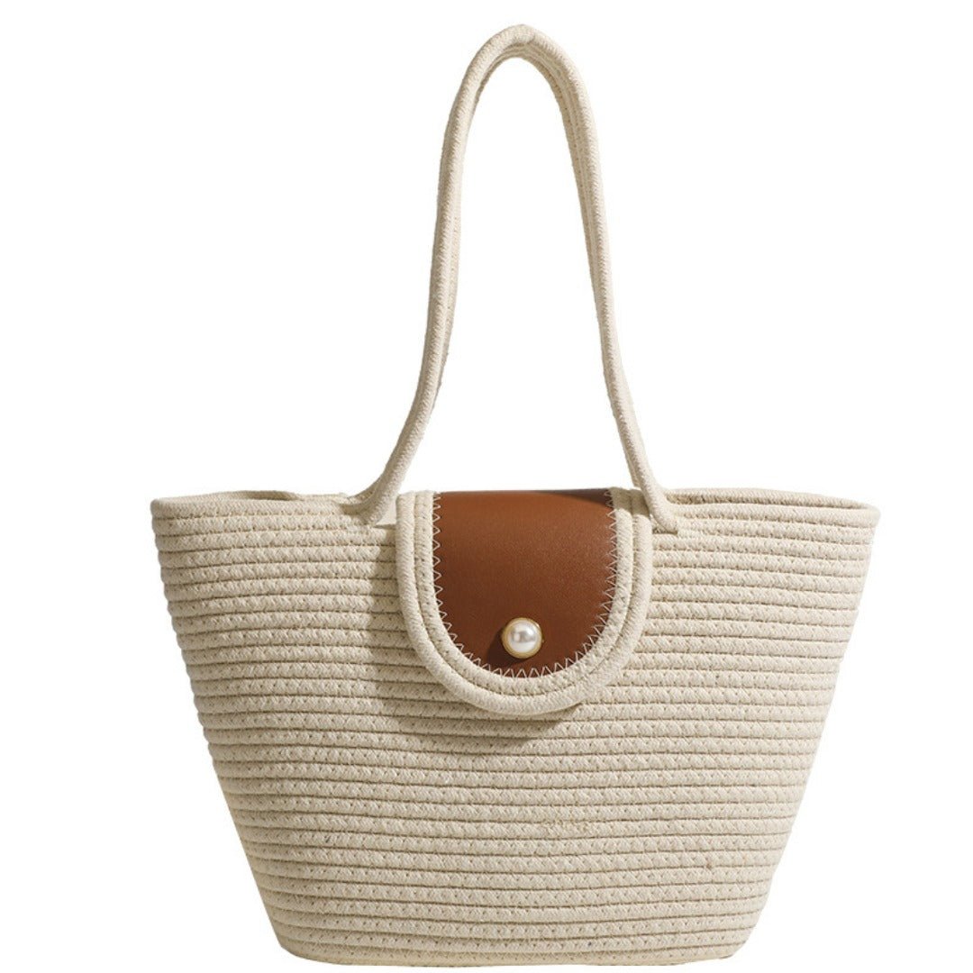 Large capacity hobo tote bag, beach bag weaving, bag women's woven handbag, casual vegetable basket bag shoulder bag - WIVAStore