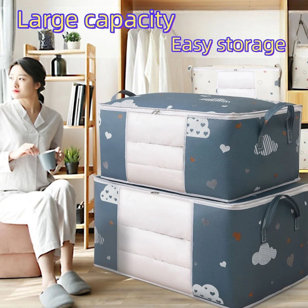 Large Capacity Multi - Purpose Storage Bag with Handles - WIVAStore