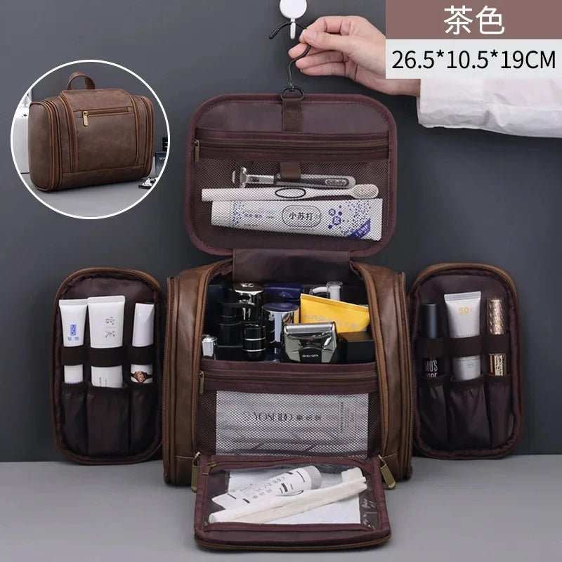 Large Capacity PU Leather Makeup Bag - WIVAStore