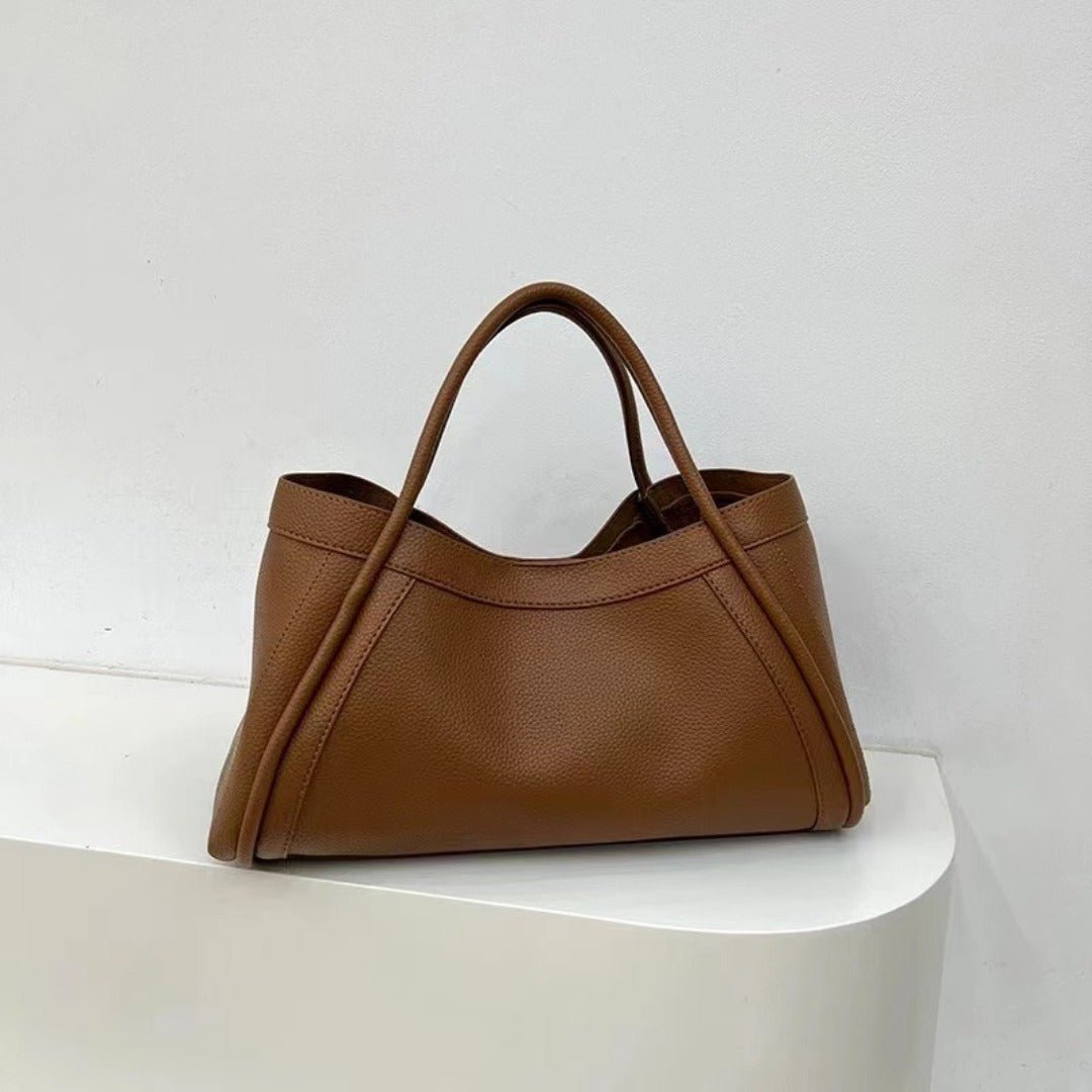 Large capacity top handle bag, casual minimalist popular versatile tote purse, retro commuter tote bag, shoulder bag with crossbody strap - WIVAStore