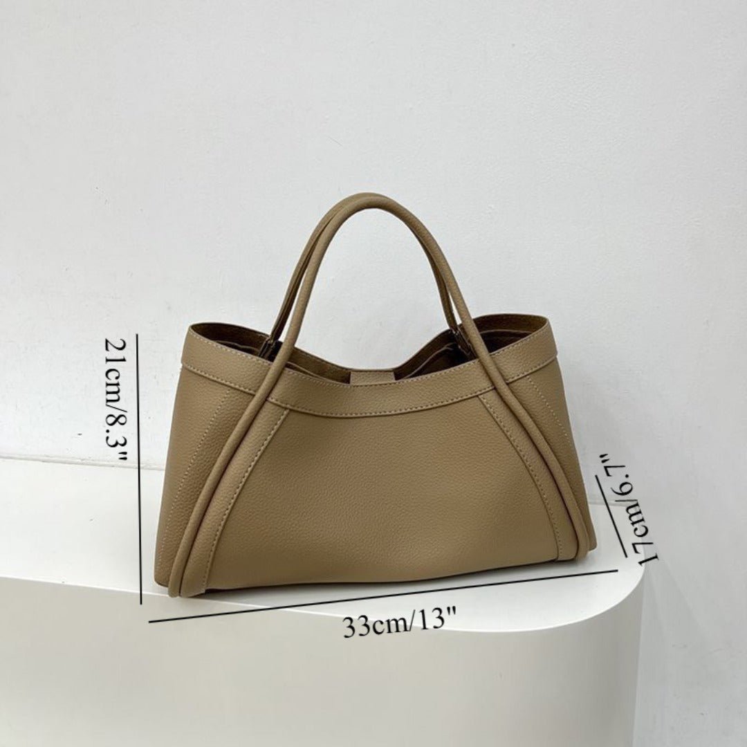 Large capacity top handle bag, casual minimalist popular versatile tote purse, retro commuter tote bag, shoulder bag with crossbody strap - WIVAStore