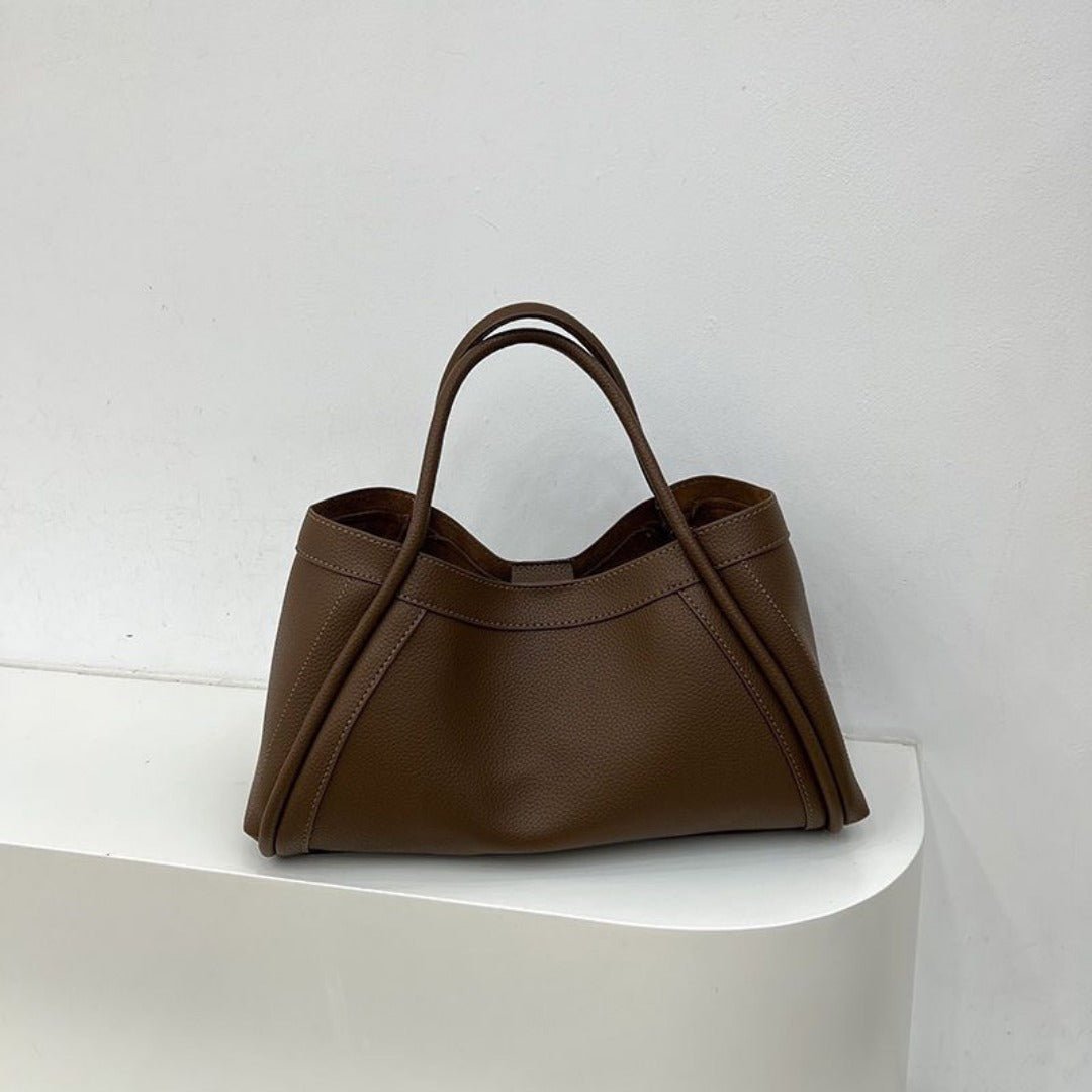 Large capacity top handle bag, casual minimalist popular versatile tote purse, retro commuter tote bag, shoulder bag with crossbody strap - WIVAStore