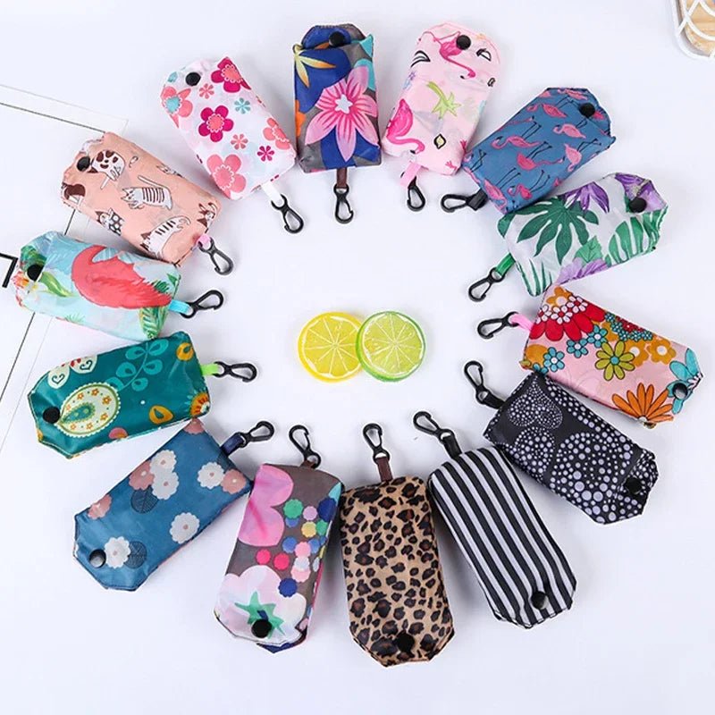 Large Foldabler Groceries Bags - Washable Printed Totes - WIVAStore