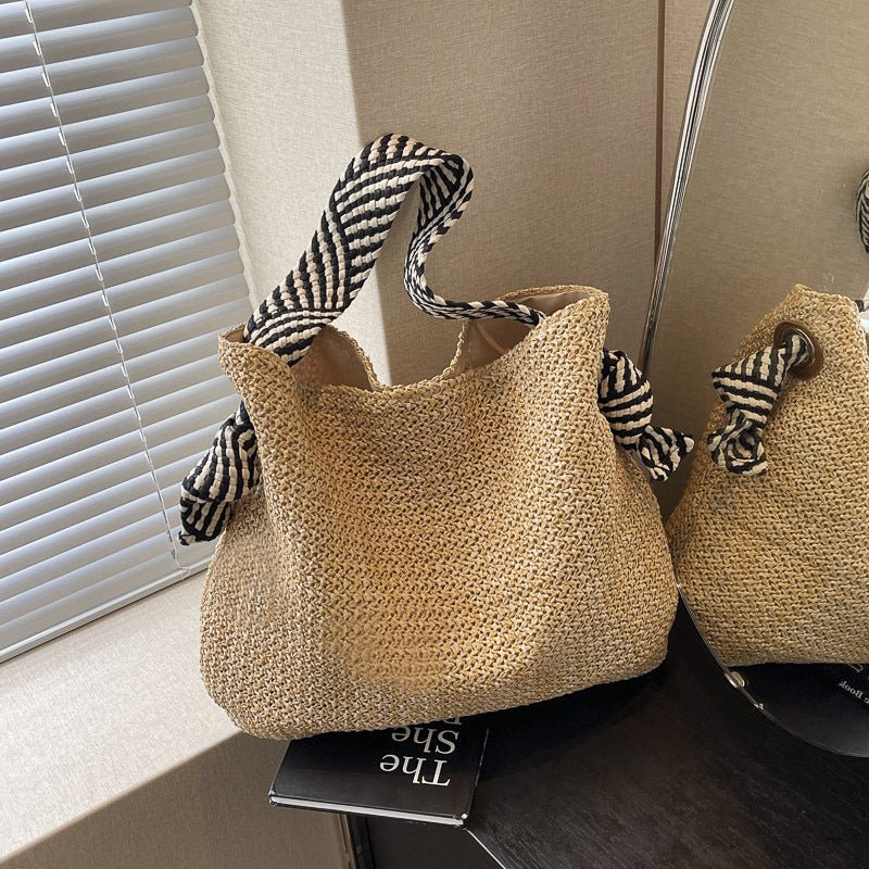 Large Woven Straw Tote – Women’s Beach Shoulder Bag, Vacation Handbag & Crossbody Purse - WIVAStore