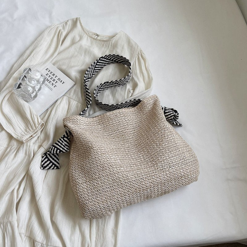 Large Woven Straw Tote – Women’s Beach Shoulder Bag, Vacation Handbag & Crossbody Purse - WIVAStore