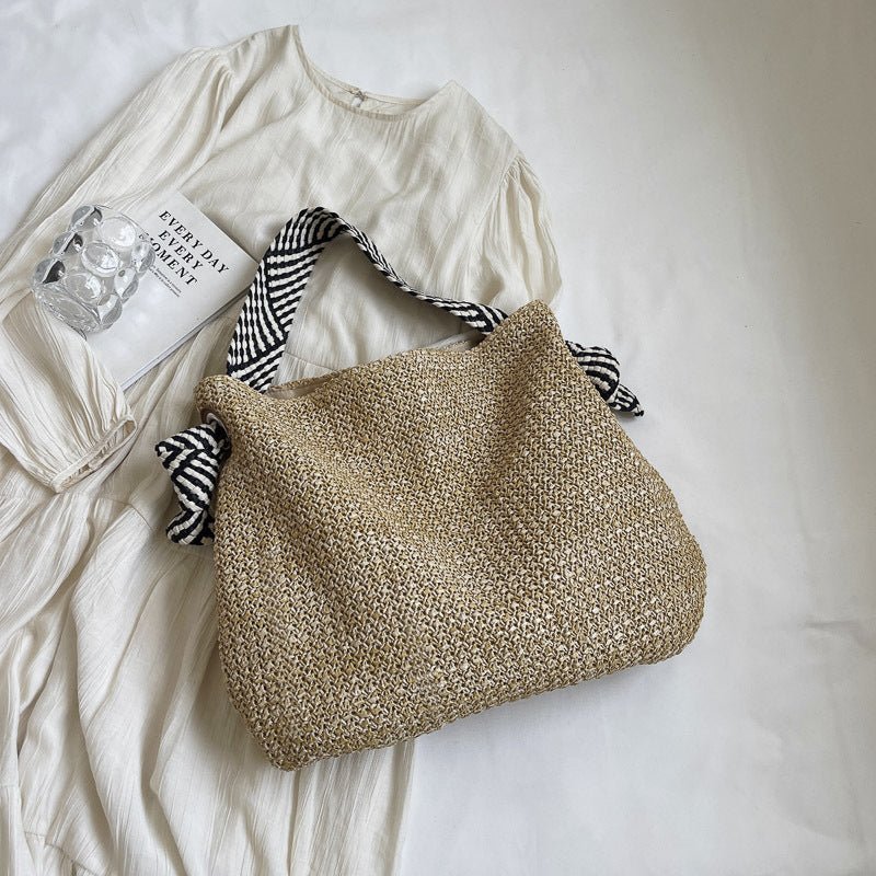 Large Woven Straw Tote – Women’s Beach Shoulder Bag, Vacation Handbag & Crossbody Purse - WIVAStore