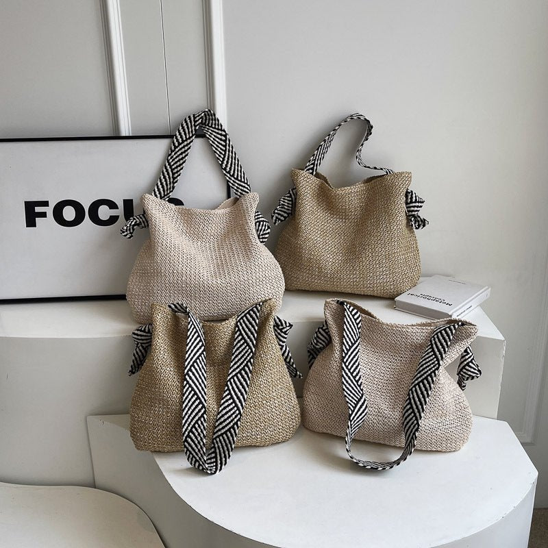Large Woven Straw Tote – Women’s Beach Shoulder Bag, Vacation Handbag & Crossbody Purse - WIVAStore
