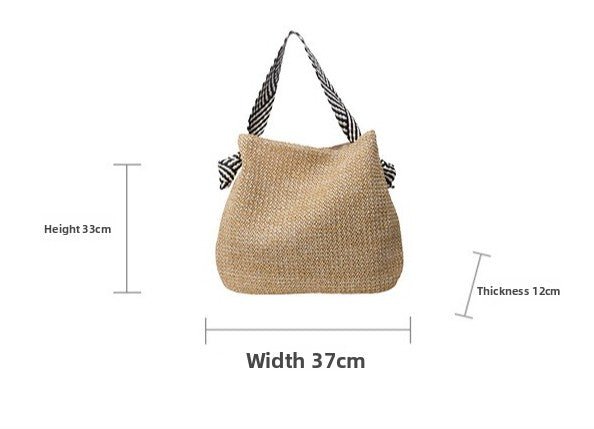 Large Woven Straw Tote – Women’s Beach Shoulder Bag, Vacation Handbag & Crossbody Purse - WIVAStore