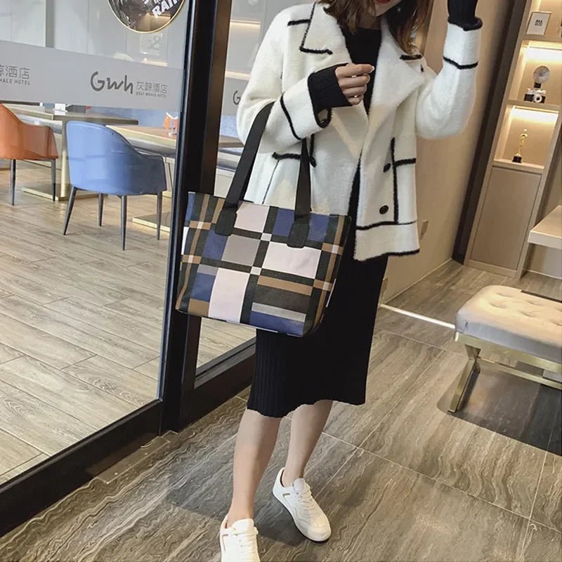 Leather Shoulder Shopping Bag - WIVAStore