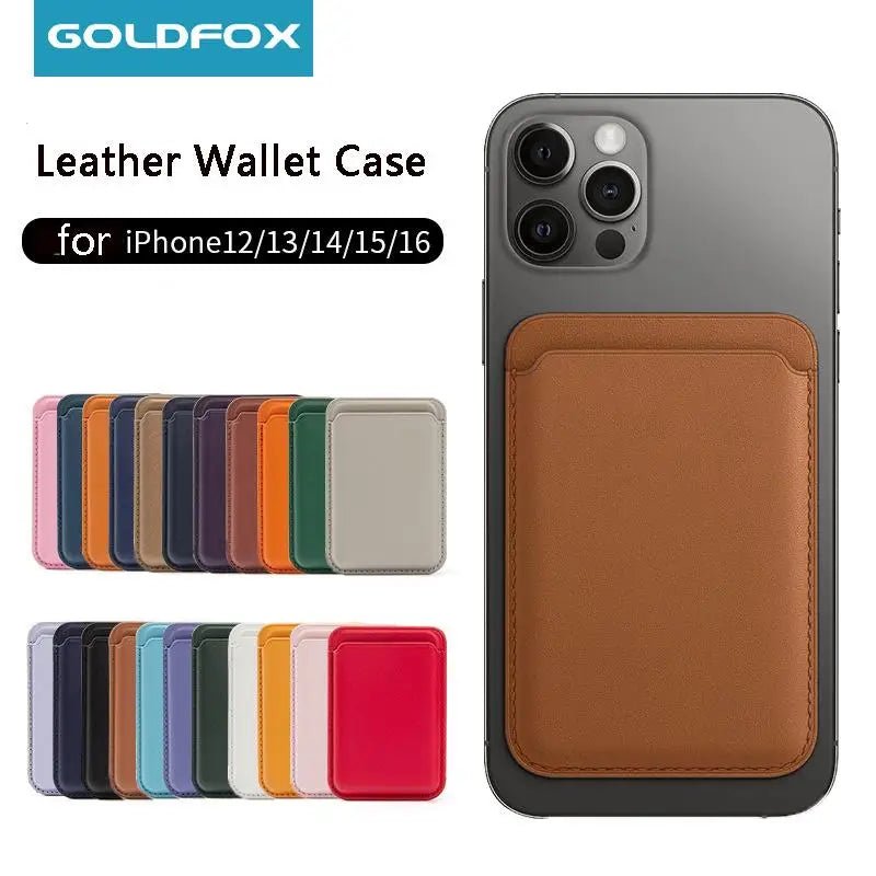 Leather Wallet Case For iPhone 15 Pro Max 14 13 12 Card Holder with MagSafe Magnet - WIVAStore