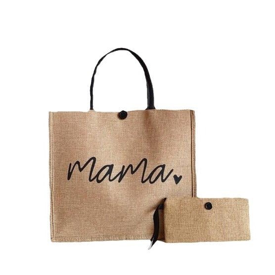 Linen Canvas Tote – Women’s Large Printed Handbag, Student Class Carry - All Shopper - WIVAStore