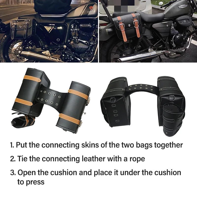 Luggage Tail Rear Bags For Sportster 883 1200 Honda Yamaha Suzuki Motorcycle - WIVAStore