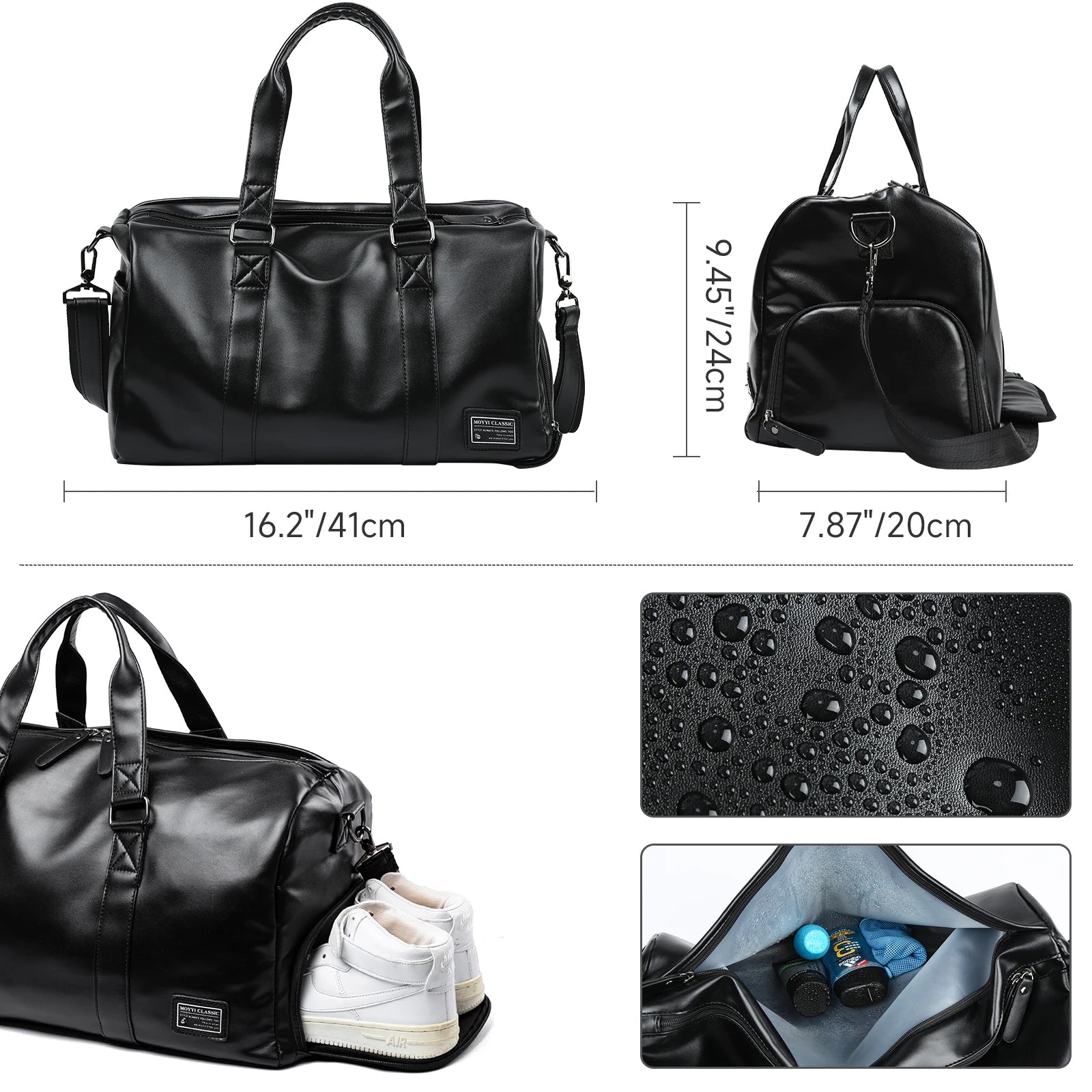 MATE ELAN Men Leather Travel Duffel Bag - WIVAStore
