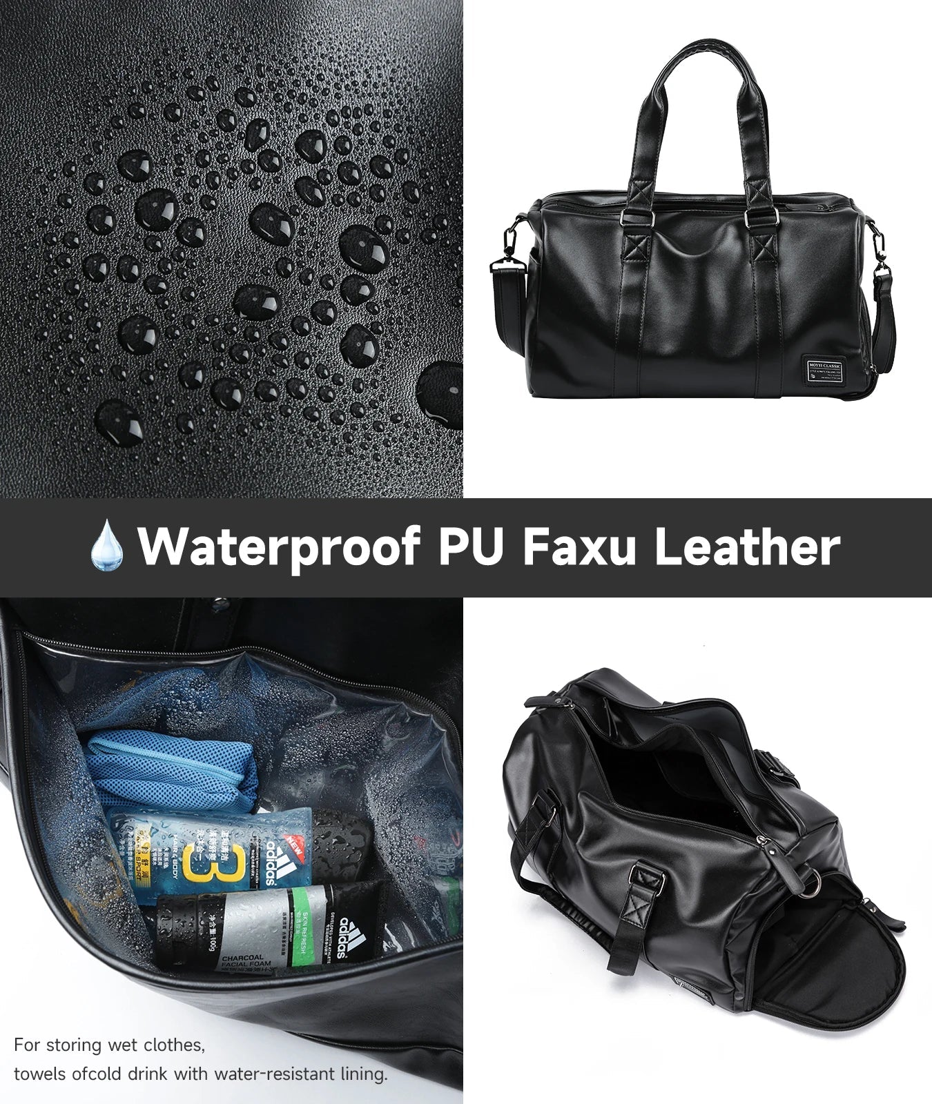 MATE ELAN Men Leather Travel Duffel Bag - WIVAStore