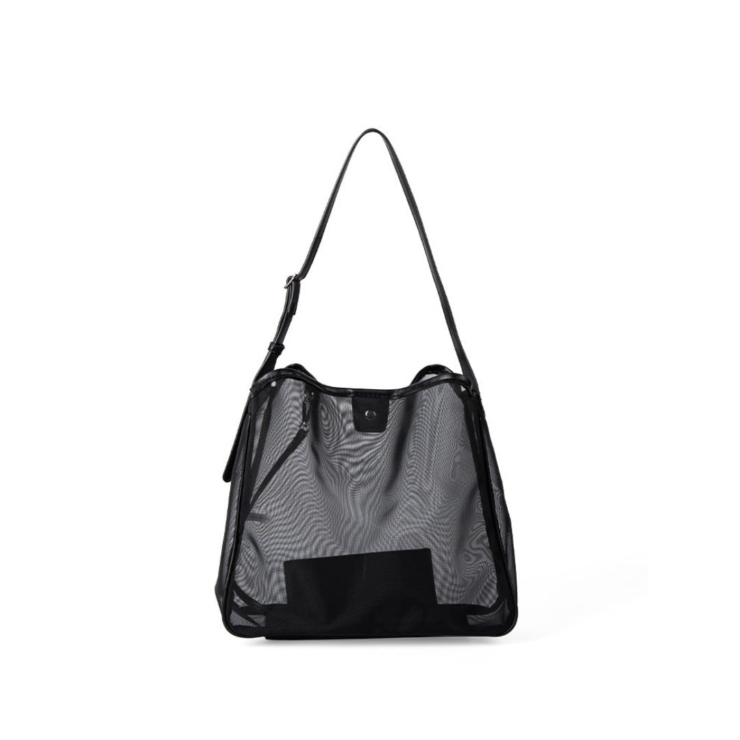 Mesh commuter tote bag, large capacity stylish hobo bag, fashionable versatile shoulder bag - WIVAStore